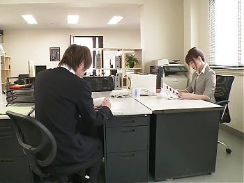 Akiho Yoshizawa - Beautiful Office Lady Tests Her Coworkers Manhood -2
