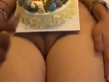 Birthday Special cake on pussy