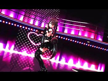 Genshin Impact - Hu Tao - Hot Dance In Sexy Black Suit + Gradual Undressing (3D HENTAI)