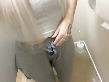 Hot pissing in public toilets