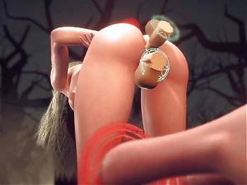 Elf fell in a Magic Dick Gangbang Trap in the forest - 3D Porn Short Clip